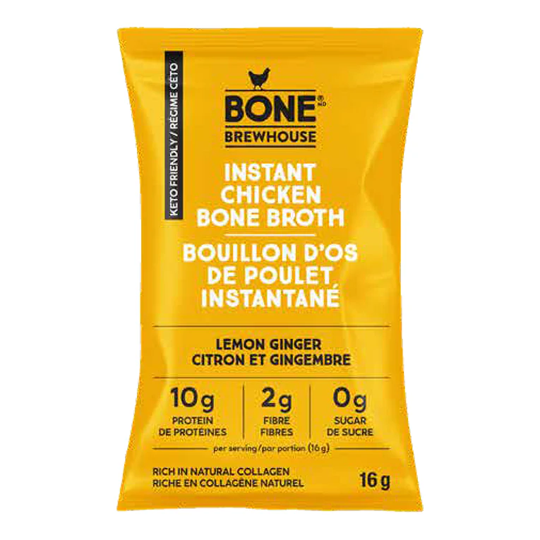 Bone Brewhouse - Instant Chicken Bone Broths - Lemon Ginger - 5 Packets - Image 2