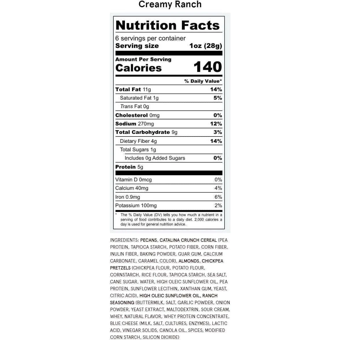 Catalina Crunch - Keto Crunch Mix Snack Mix - Creamy Ranch - 148g - Image 3