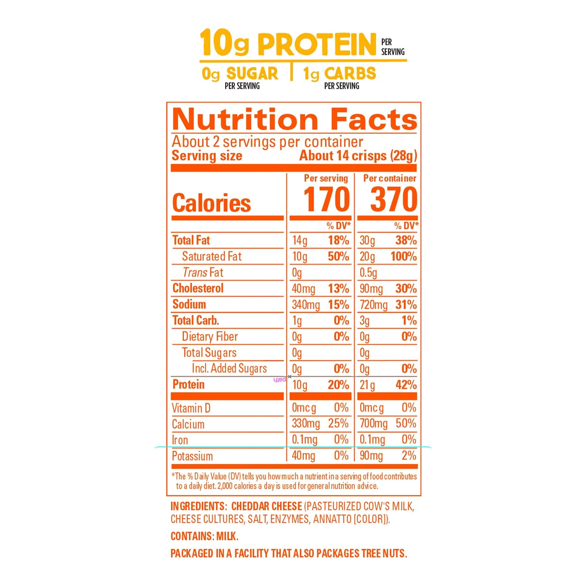 Whisps - Cheese Crisps - Cheddar - 60g - Image 2