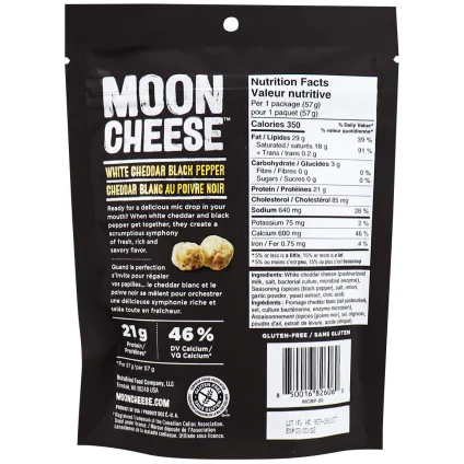 Moon Cheese - White Cheddar Black Pepper - 57 g - Image 2
