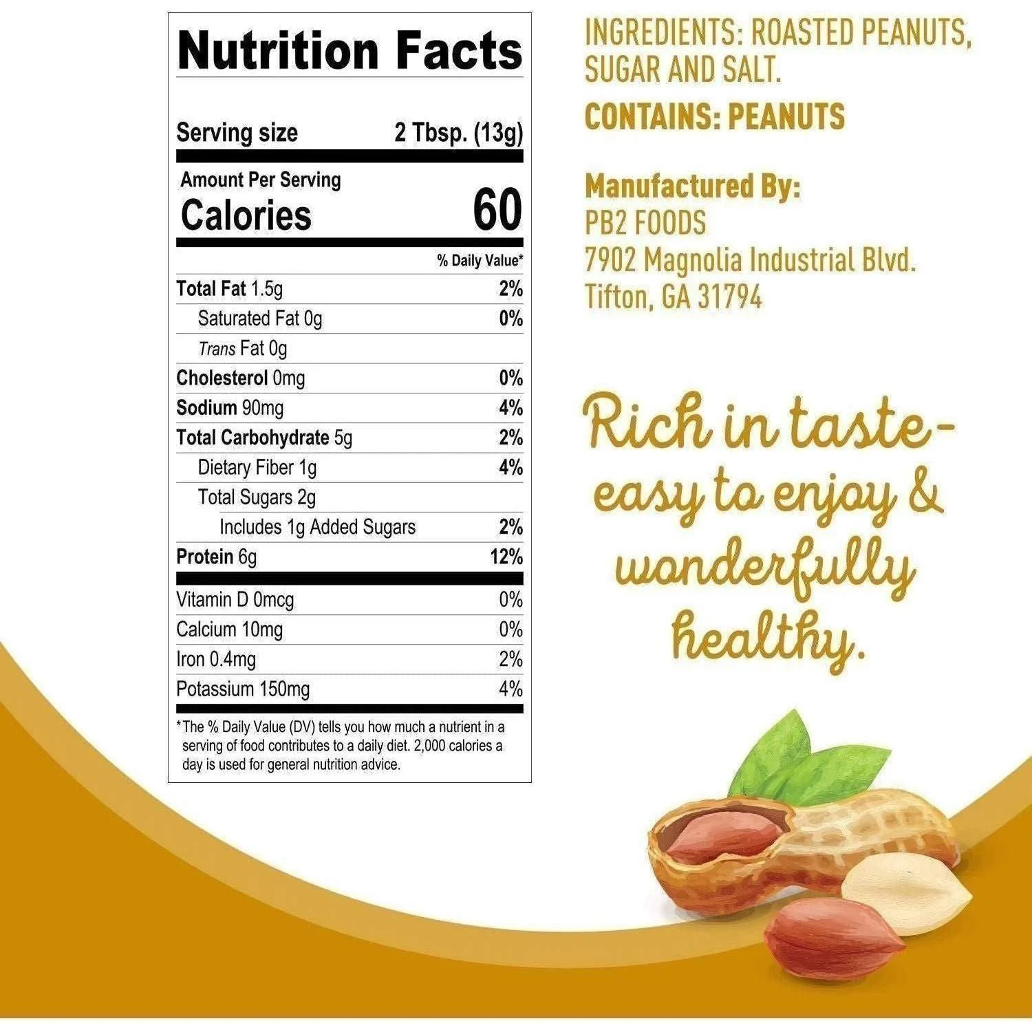 PB2 - Powdered Peanut Butter - Original - 16 oz - Image 2