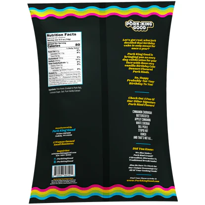 Pork King Good - Dessert Pork Rinds - Birthday Cake - 85g - Image 2