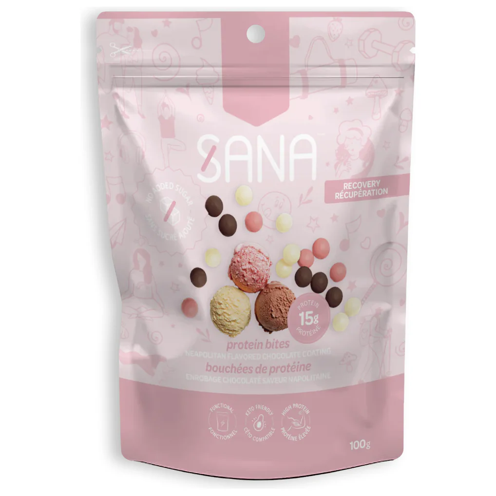 Sana - Chocolate Snacks - Neapolitan Crunchy chocolate style protein bites - 100g