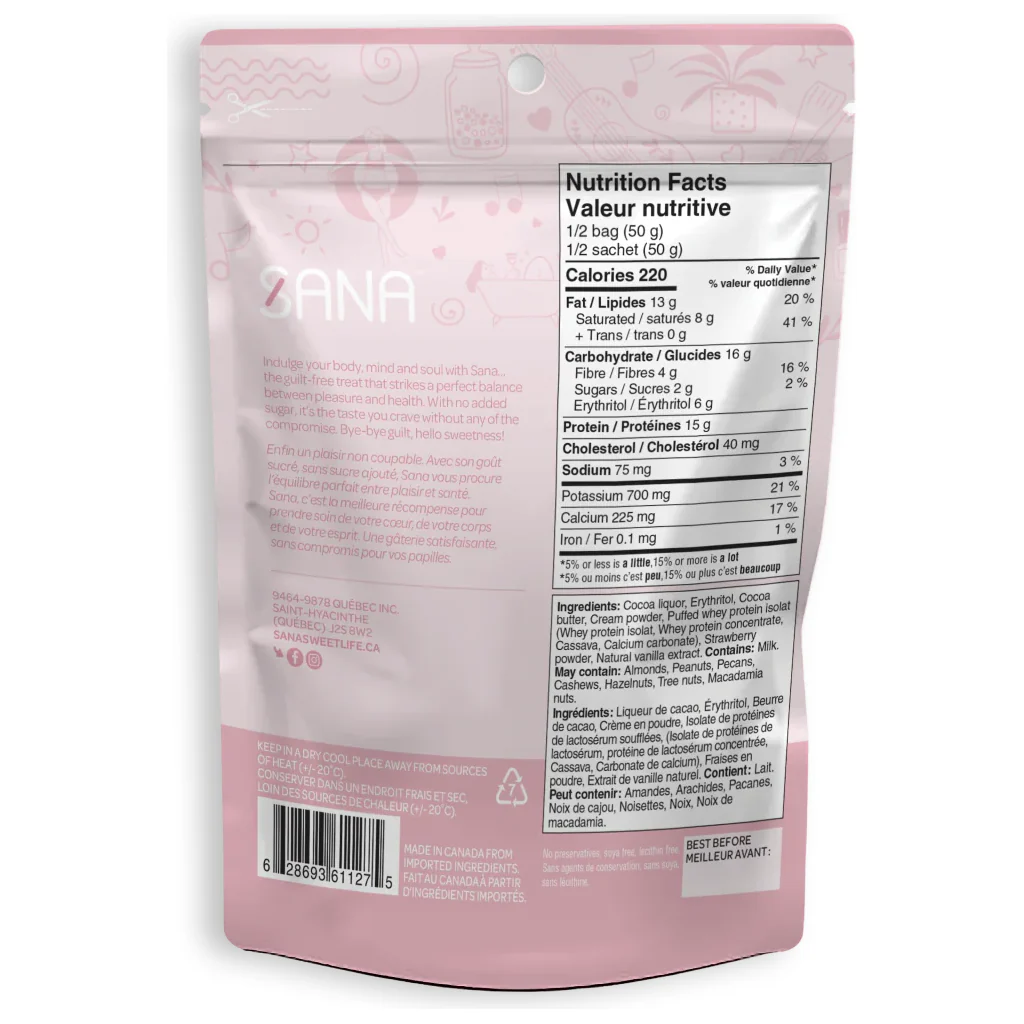 Sana - Chocolate Snacks - Neapolitan Crunchy chocolate style protein bites - 100g - Image 2
