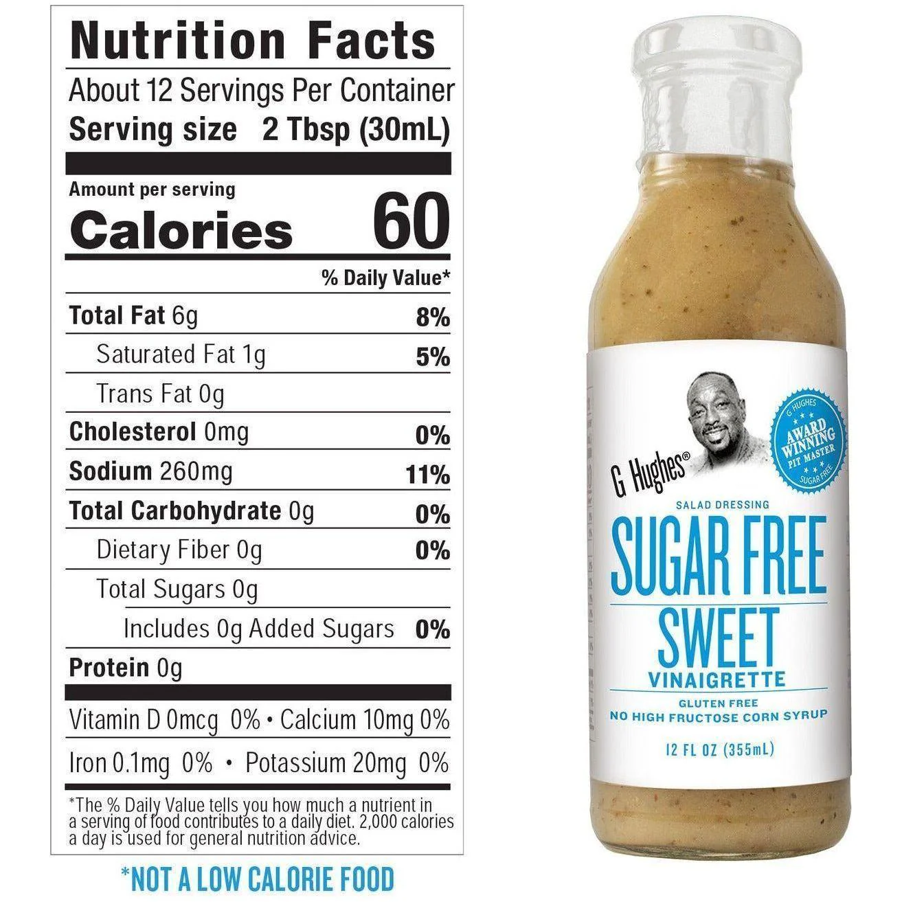 G Hughes Salad Dressing - Sugar Free Sweet Vinaigrette - 12 oz - Image 2