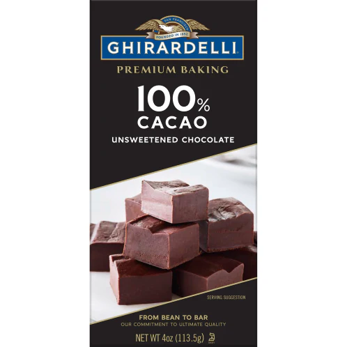 Ghirardelli 100% Cacao Unsweetened Chocolate Baking Bar - 4 oz