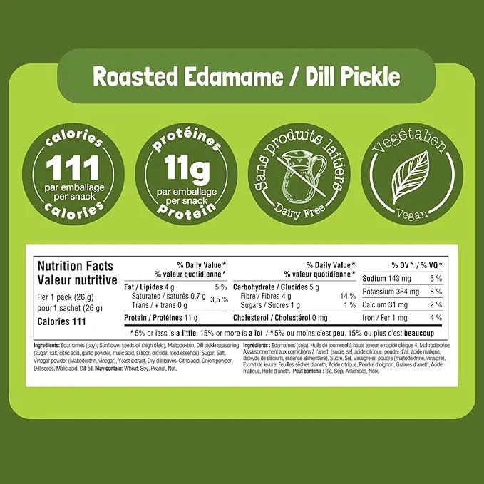 Go Nutrition - GoBeanz Crunchy Roasted Edamame - Dill Pickle - 26g - Image 2