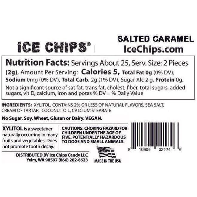 Ice Chips - Xylitol Sugar Free Candy - Salted Caramel - 1.76 oz - Image 3