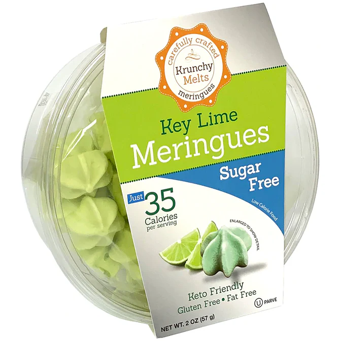 Krunchy Melts - Sugar Free Meringue - Key Lime - 57g