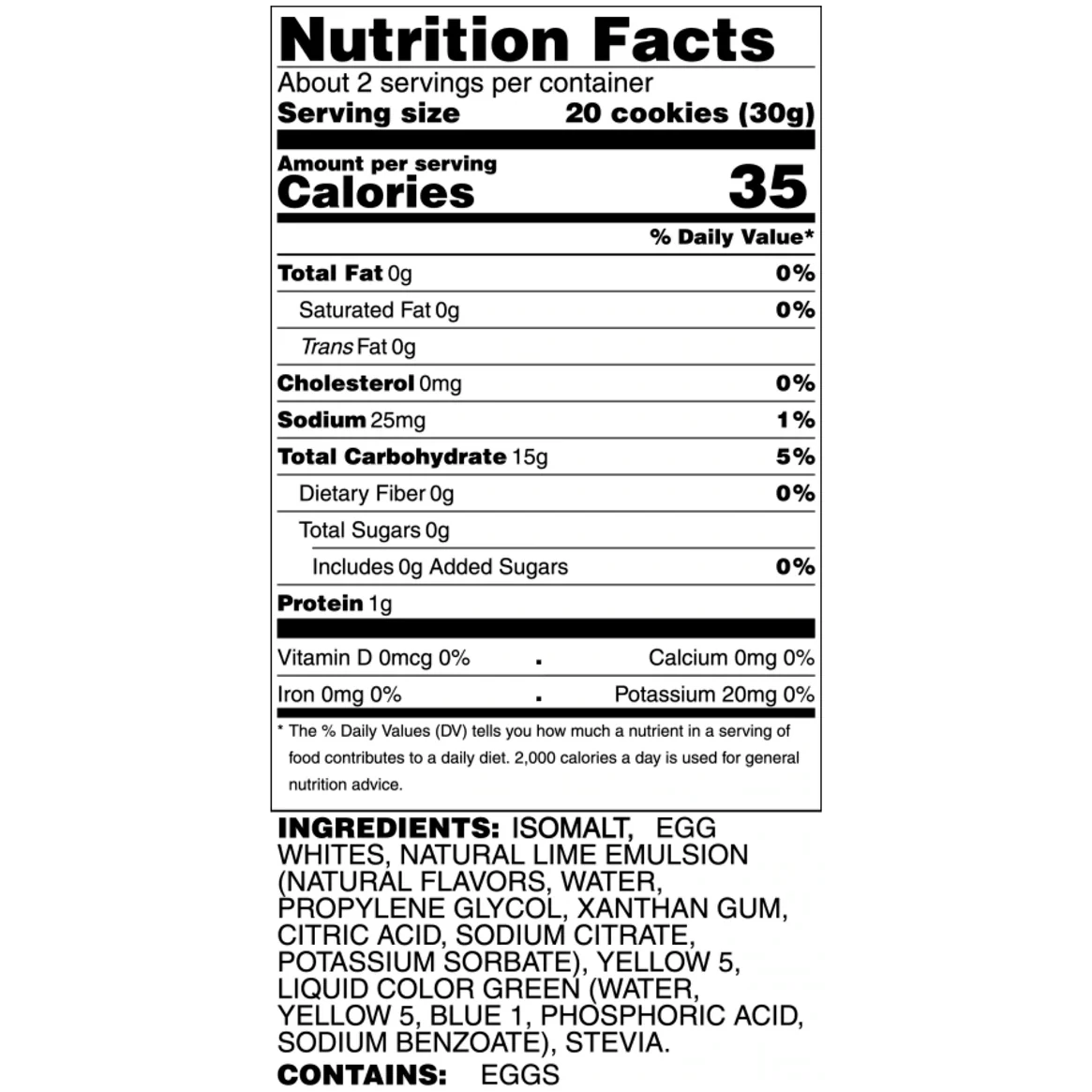 Krunchy Melts - Sugar Free Meringue - Key Lime - 57g - Image 2