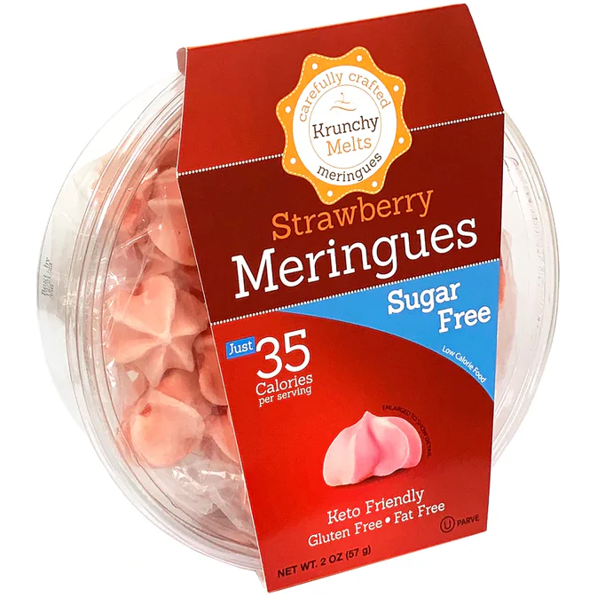 Krunchy Melts - Sugar Free Meringue - Strawberry - 57g