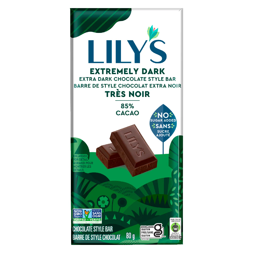 Lily's - Dark Chocolate Bar - Extremely Dark 85% - 80 g