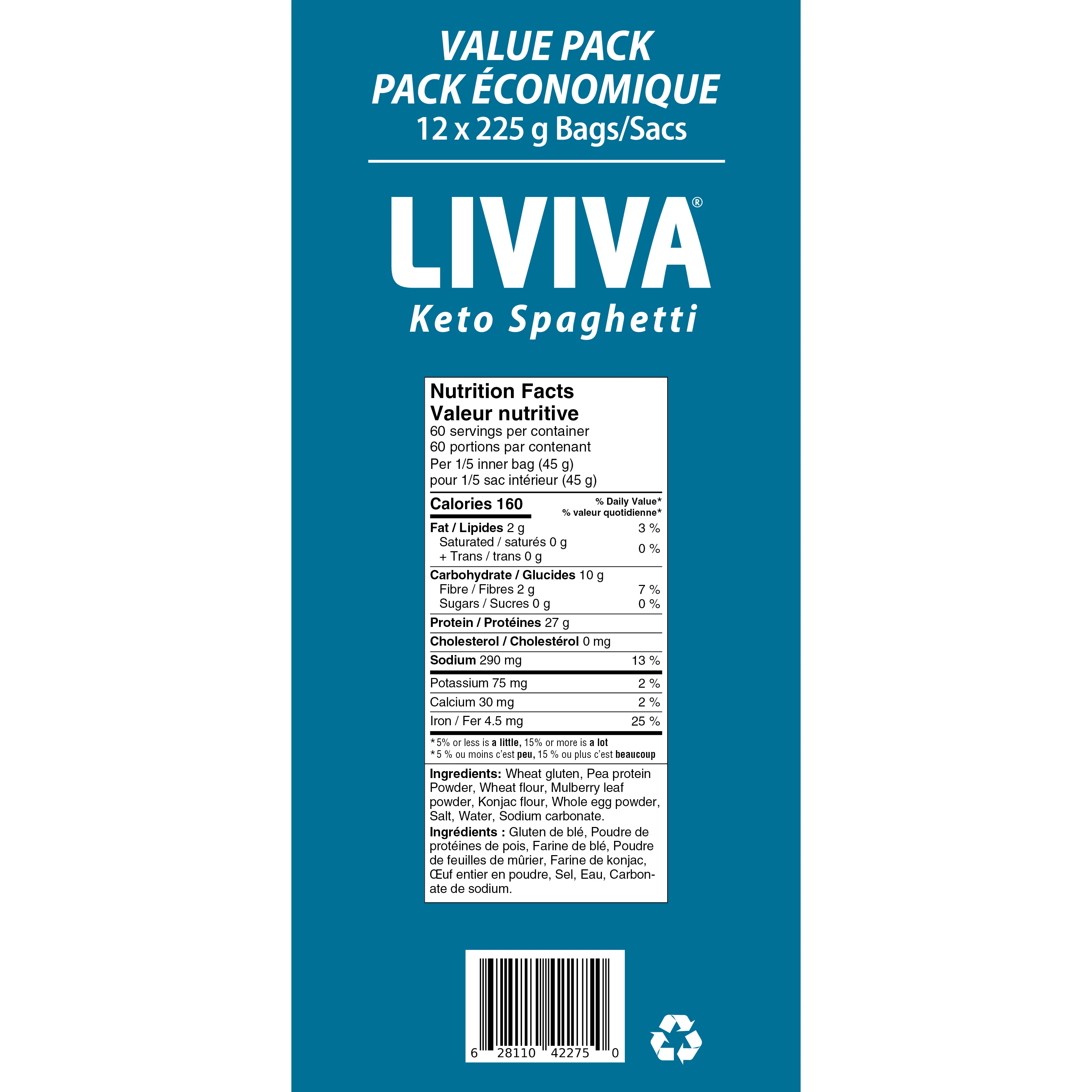 Liviva - Low Carb High Protein Pasta - Value Pack of 12 - Image 4