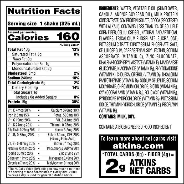 Atkins Shakes - Creamy Chocolate Coconut - 4 Pk - Image 2