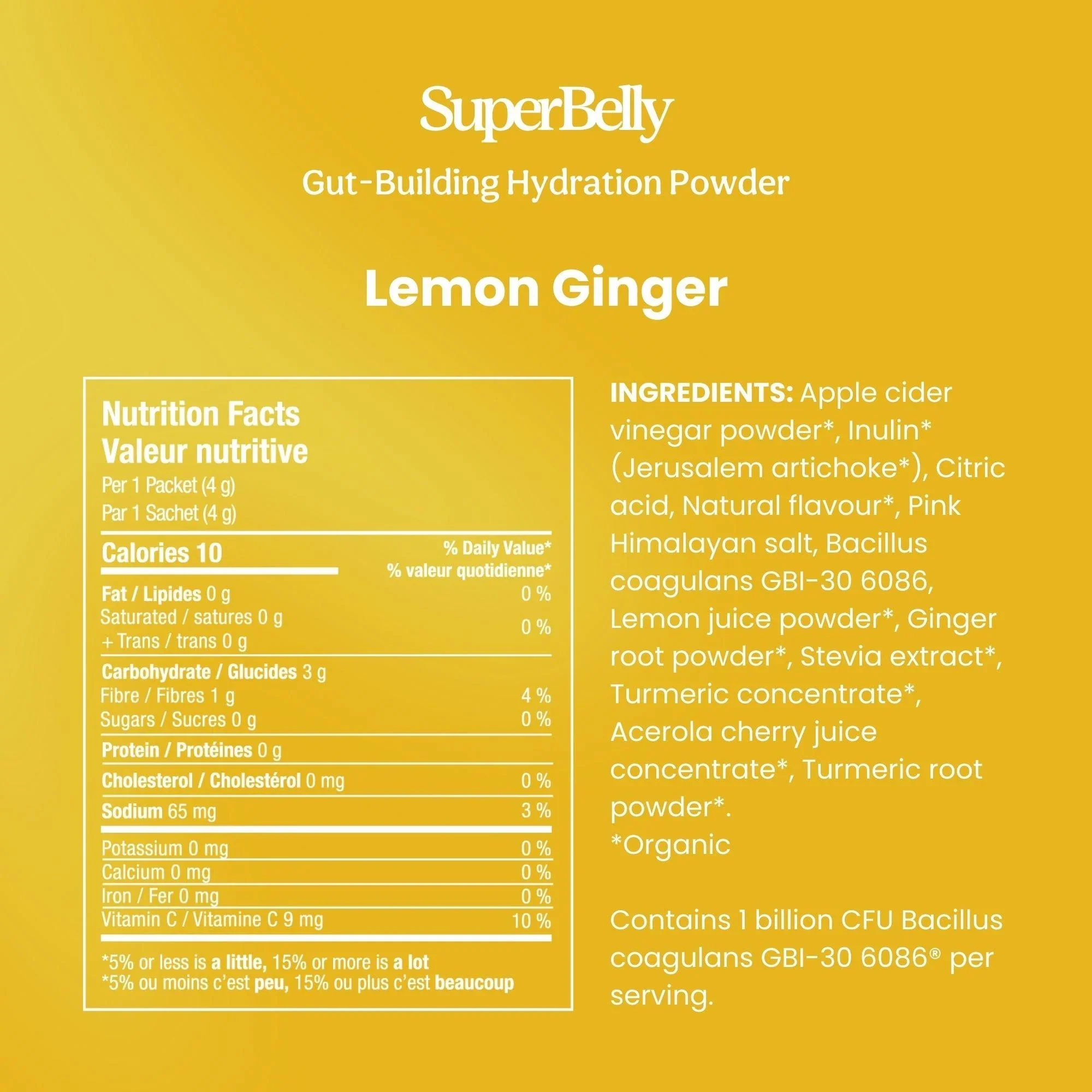 Blume - Superbelly Hydration Powder - Lemon Ginger - 7pk - Image 2