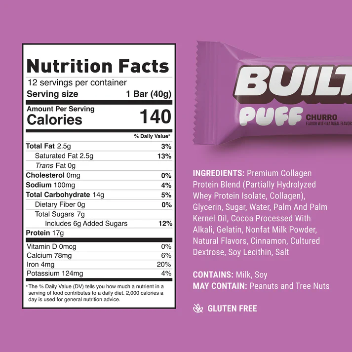 Built Bar - Protein Puff - Churro - 41g - Image 2