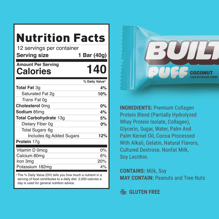 Built Bar - Protein Puff - Coconut Marshmallow - 41g - Image 2
