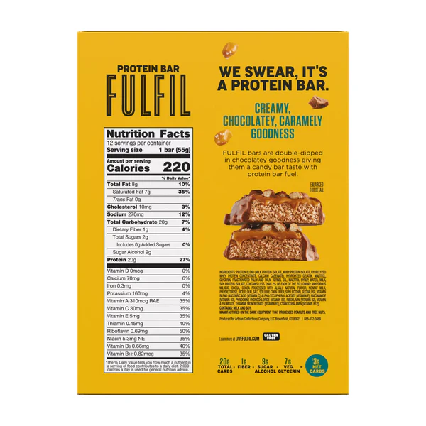 FULFIL Protein Bars - Chocolate Salted Caramel - 55g - Image 2