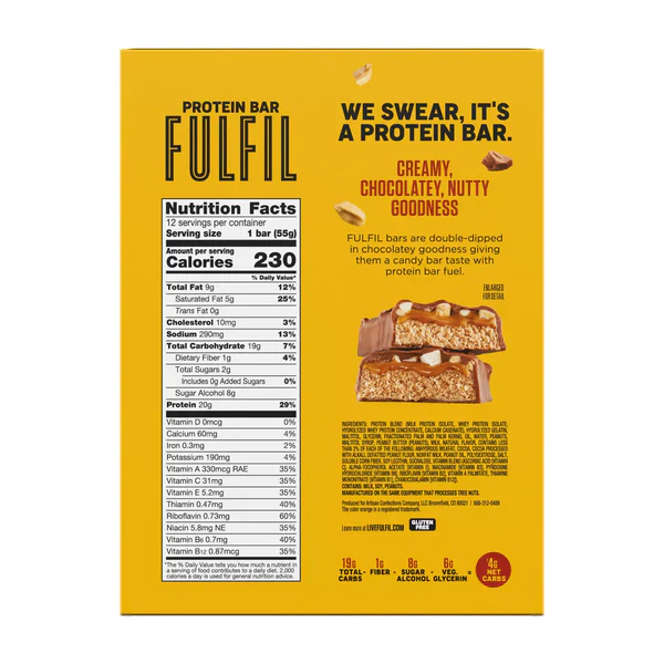 FULFIL Protein Bars - Reese's Chocolate Peanut Butter - 55g - Image 2