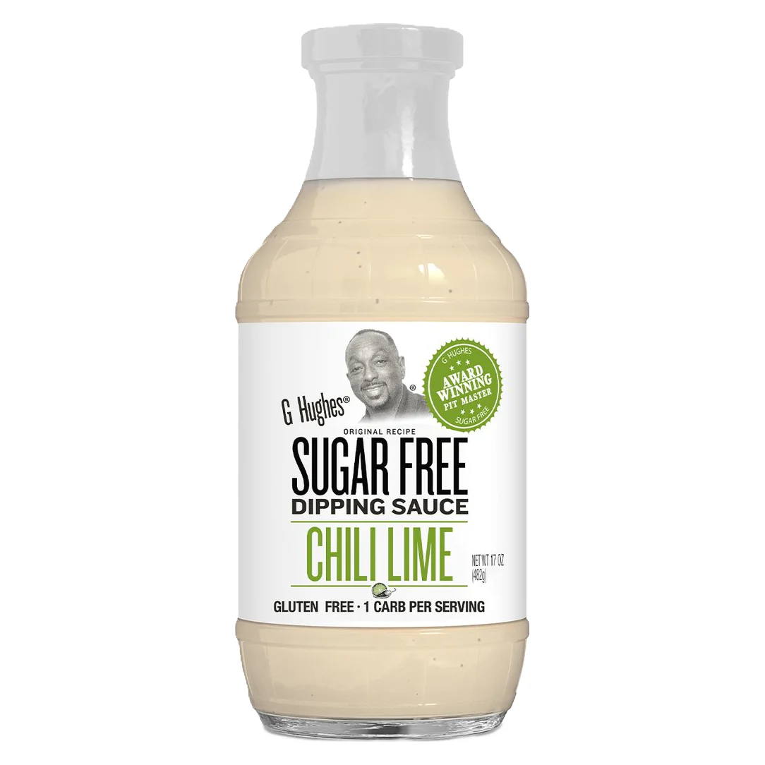 G Hughes Dipping Sauce - Sugar Free Chili Lime Sauce - 482g