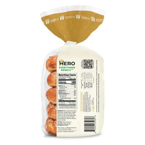 Hero - Low Carb Bagels - Everything - 5 Bagels - Image 2
