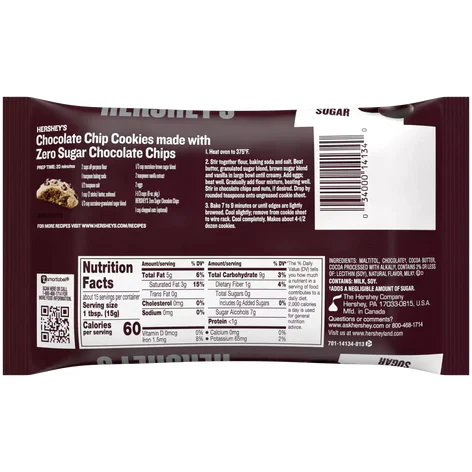 Hershey's - Zero Sugar - Chocolate Chips - 226g - Image 2