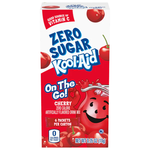 Kool Aid - Zero Sugar On-the-Go Drink Mix - Cherry - 6 packets
