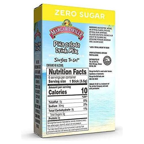 Margaritaville - Zero Sugar Cocktail Mixers - Pina Colada - 6 Packets - Image 2