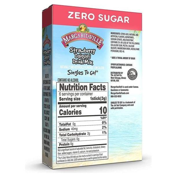Margaritaville - Zero Sugar Cocktail Mixers - Strawberry Daquiri - 6 Packets - Image 2