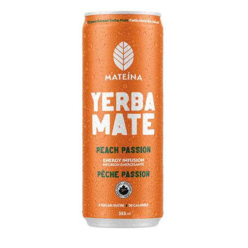 Mateina - Zero Sugar Energy Infusion - Peach Passion - 355ml