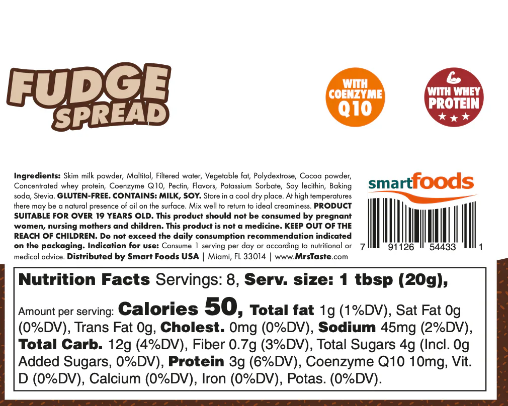 Mrs Taste - Sugar Free Protein Spread - Fudge Spread - 160g - Image 2