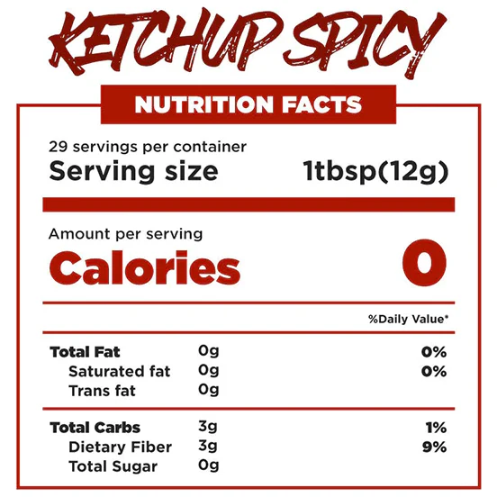 Mrs Taste - Zero Calories Sauce - Spicy Ketchup - 12.3oz - Image 2
