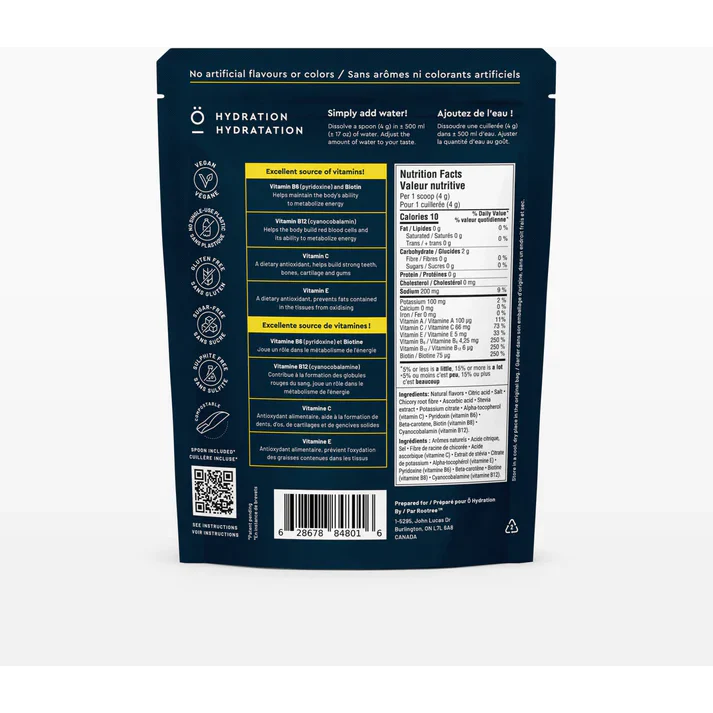 O Hydration - Sugar Free Electrolytes Drink Mix - Lemonade - 100g - Image 2