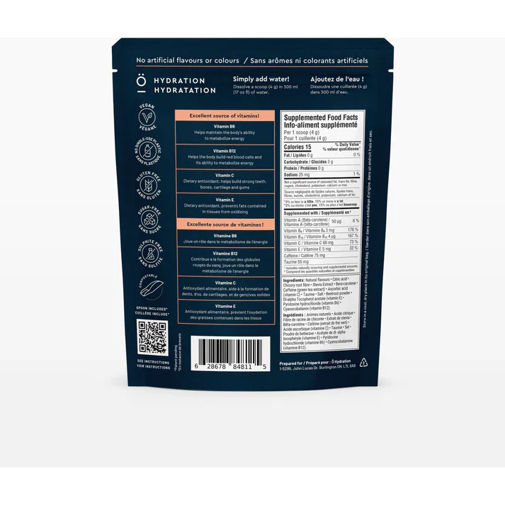 O Hydration - Sugar Free Hydration Boosters for Energy - Peach-Lychee - 100g - Image 2