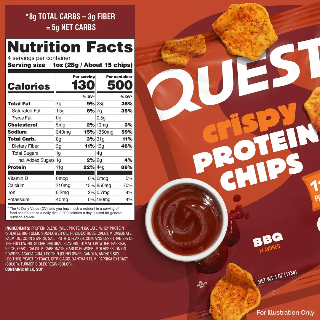 Quest Crispy Protein Chips - BBQ - 113g - Image 2