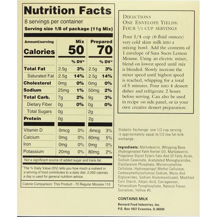 Sans Sucre - Mousse Mix - Lemon - 85g - Image 2