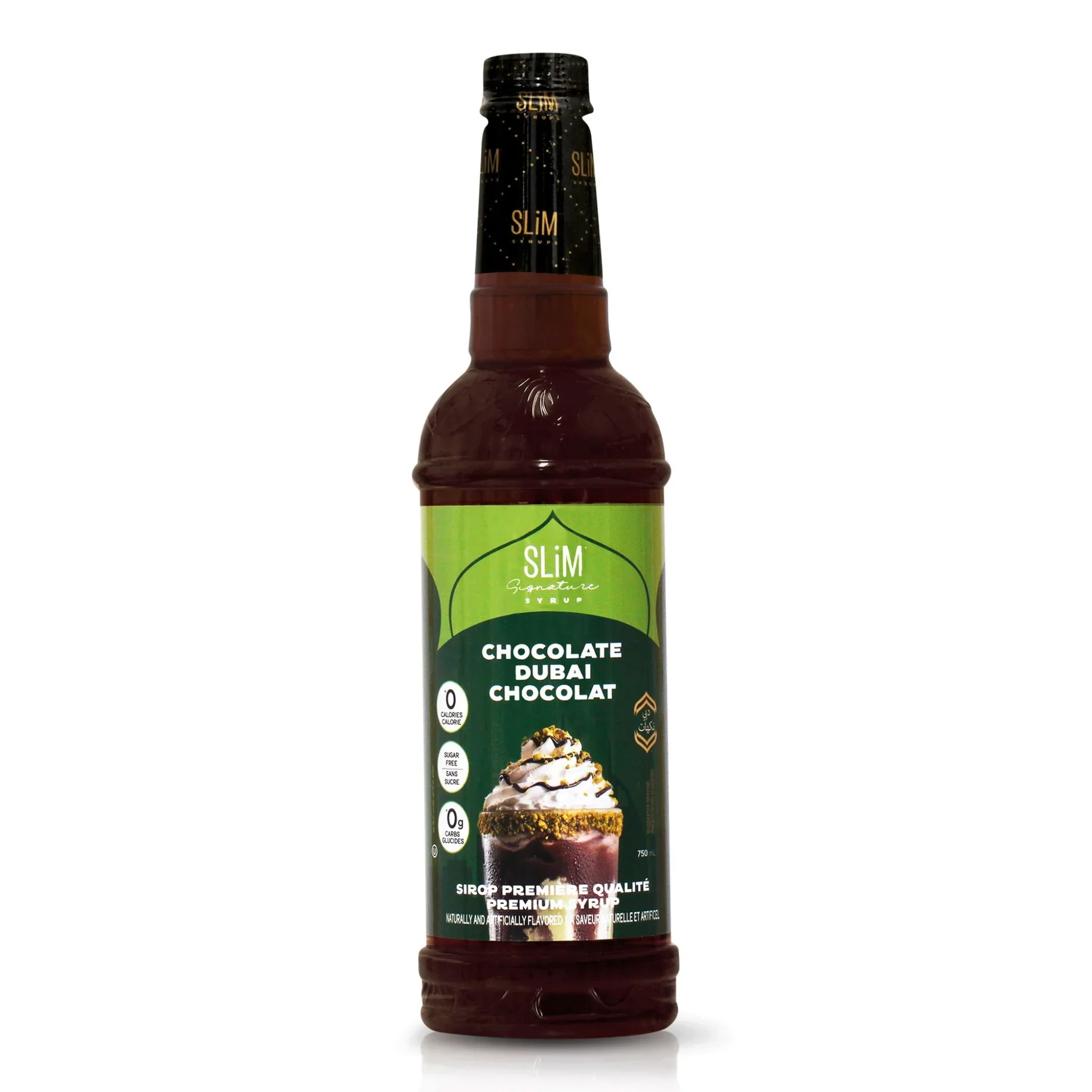 Slim Syrups - Sugar Free Syrup - Dubai Chocolate - 750ml Bottle