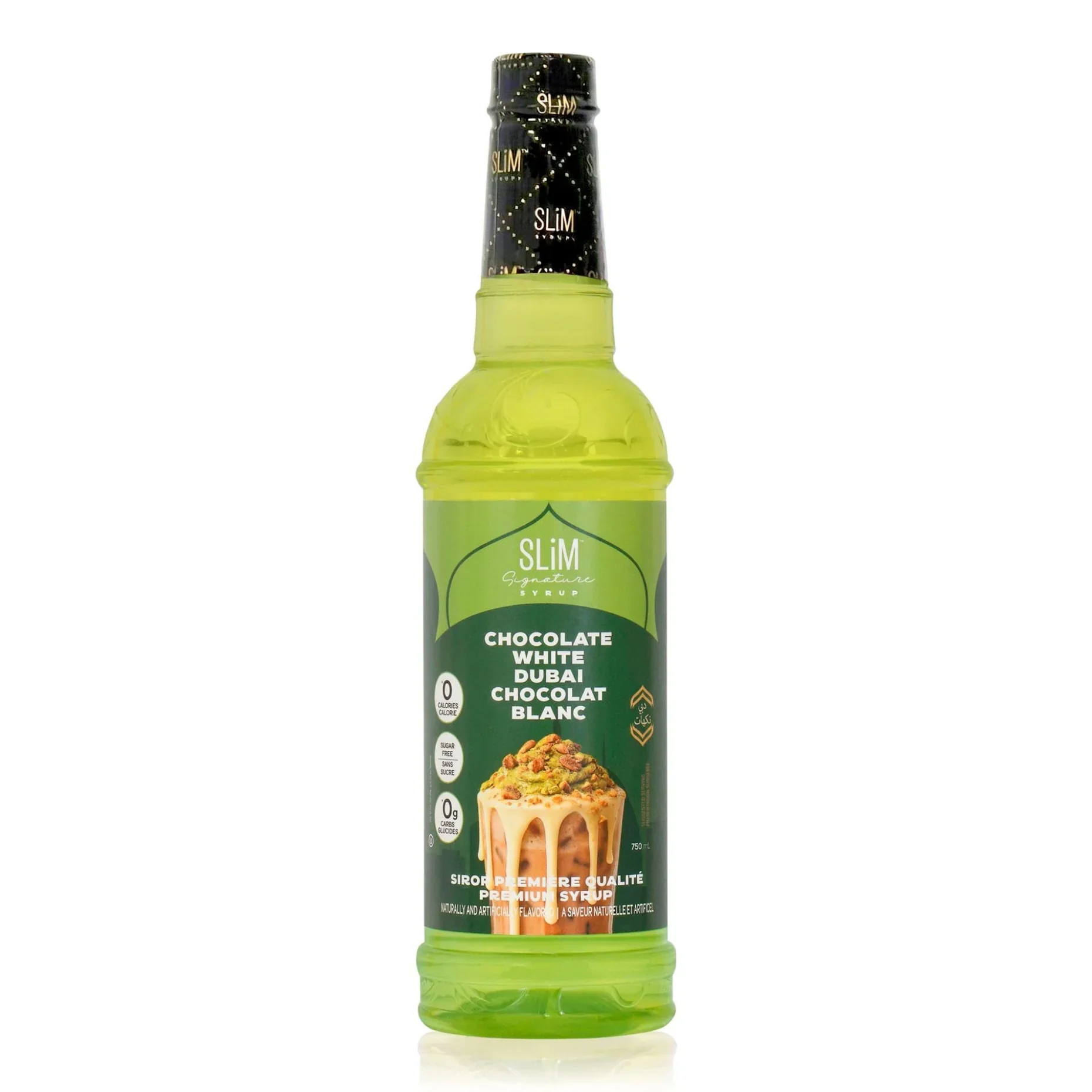 Slim Syrups - Sugar Free Syrup - Dubai White Chocolate - 750ml Bottle