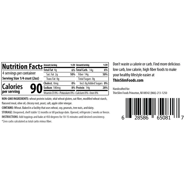 ThinSlim Foods - Zero Net Carb - Pizza Crust - 8oz - Image 2