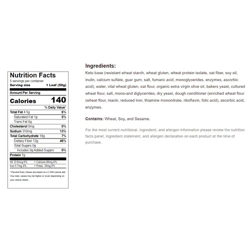 Toufayan Bakeries - Keto Pita - 8.9 oz - Image 2