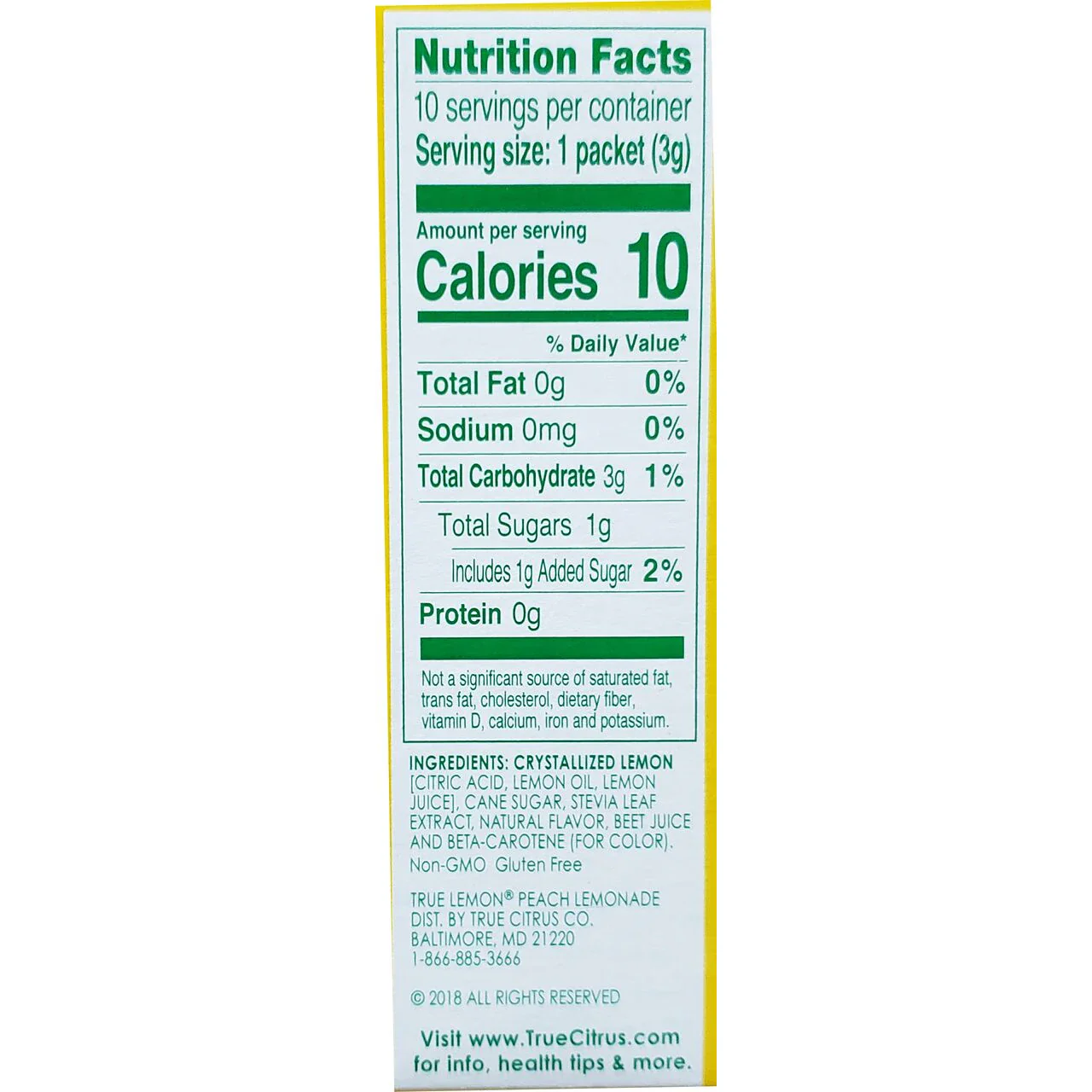 True Lemon - Lemonade Peach - 10 count - Image 2