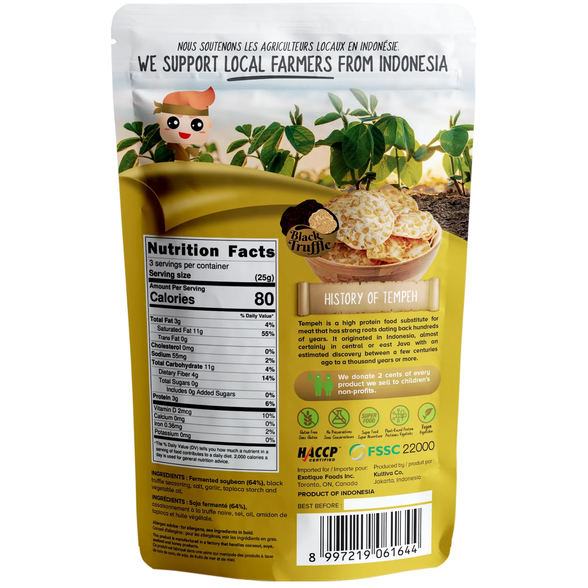 WOH - Tempeh Chips - Black Truffle - 70g - Image 2