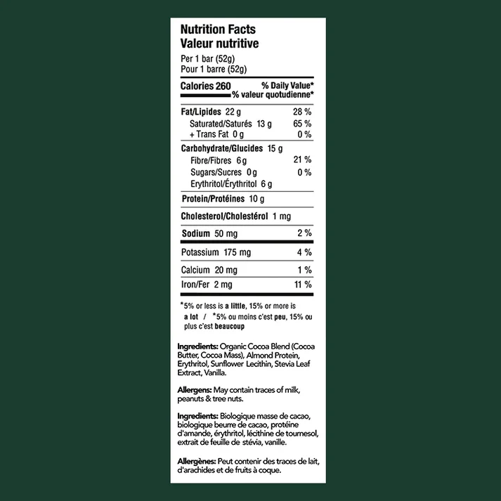 ZoRaw Keto Chocolates - Extra Dark Chocolate Bar With Protein - 52g - Image 2