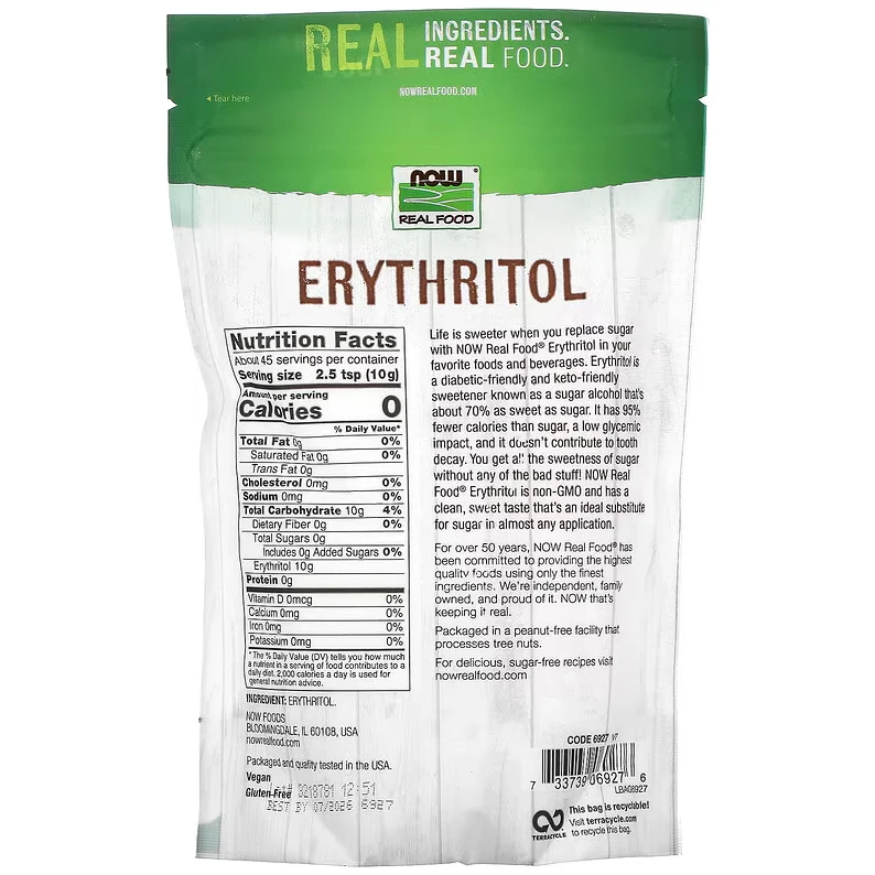 NOW - Erythritol Granular - 1 lb - Image 2
