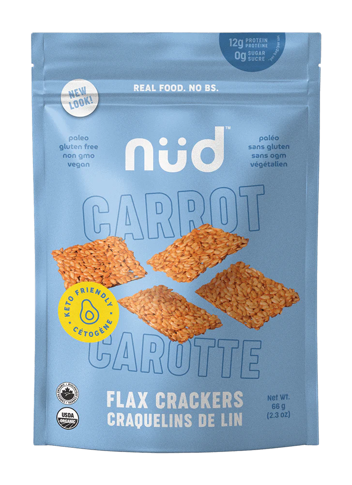 Nud Fud - Keto Flax Cracker - Carrot - 66g