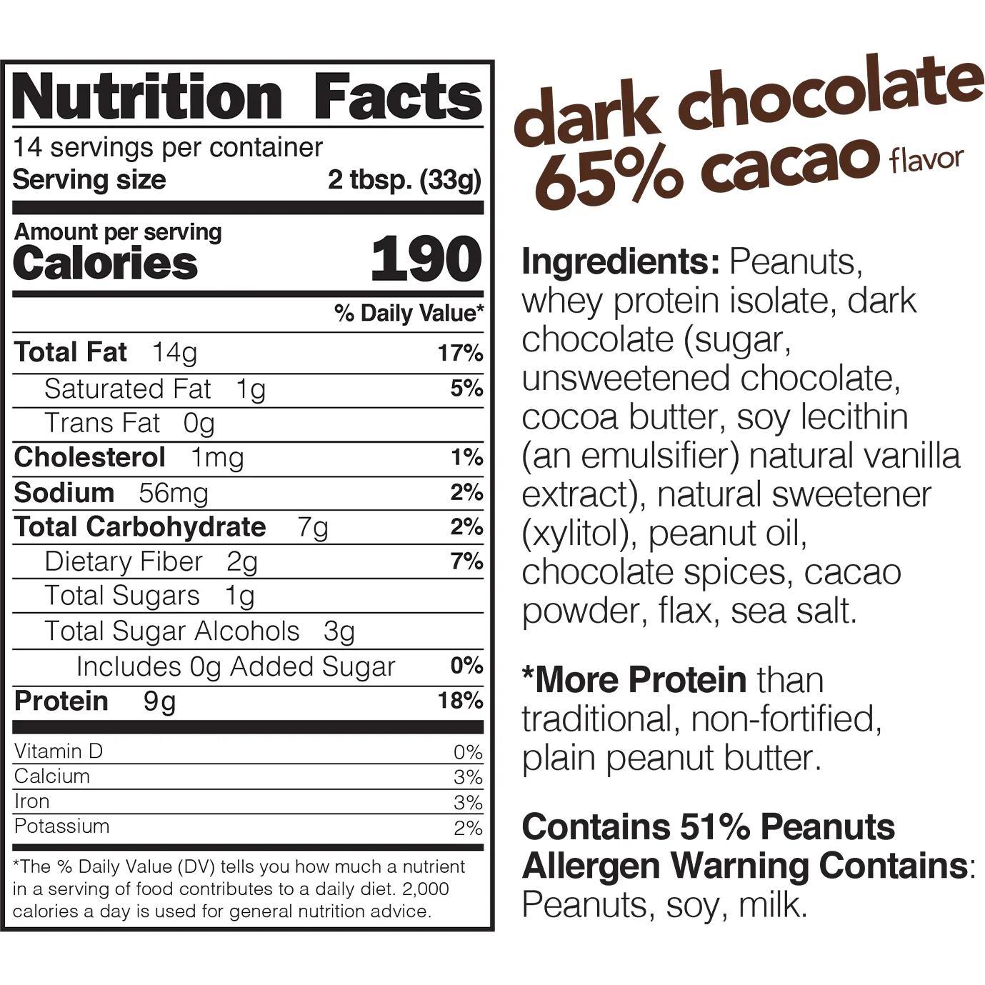 Nuts N More - High Protein Spread - Dark Chocolate - 16 oz - Image 2