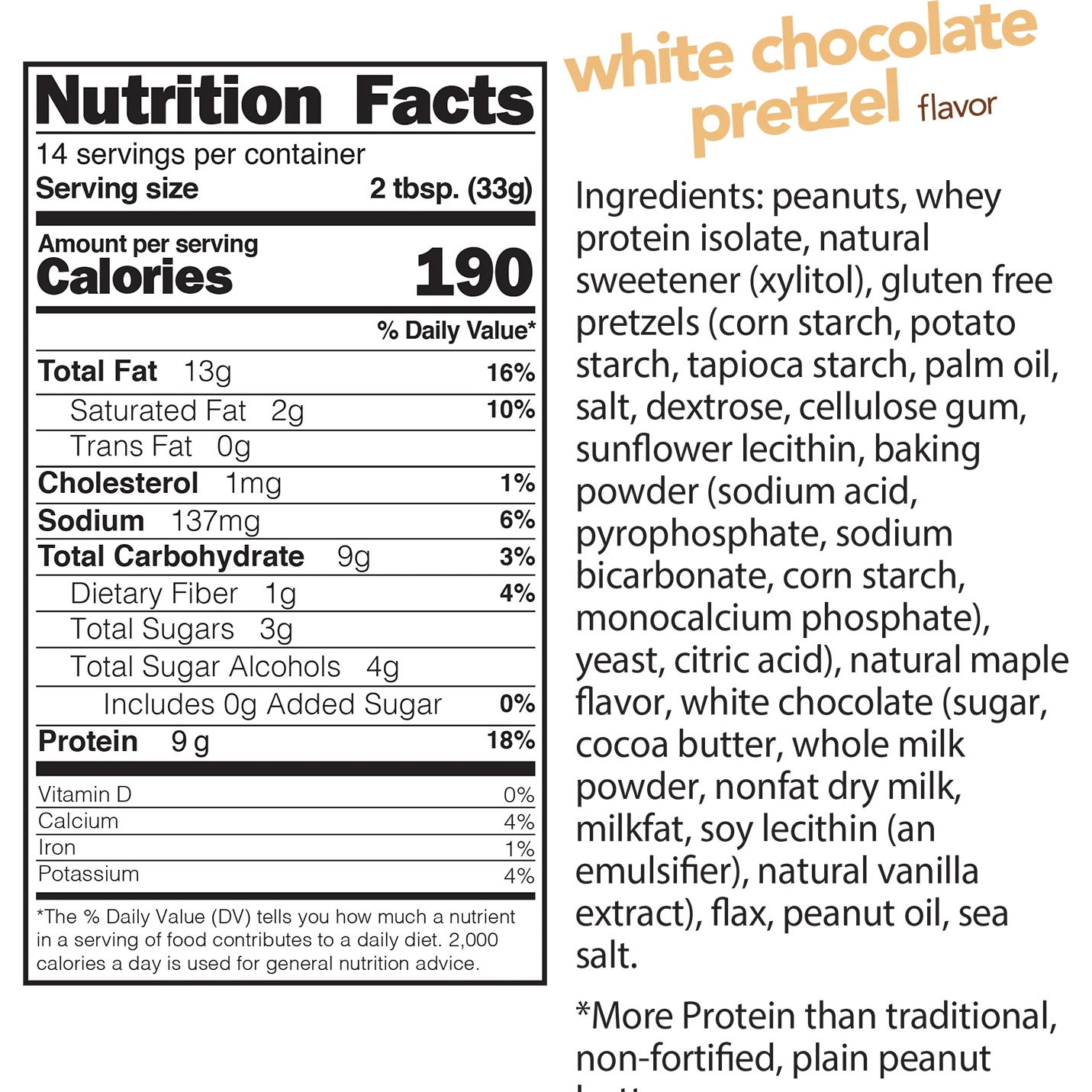 Nuts N More - High Protein Spread - White Chocolate Pretzel - 16 oz - Image 2