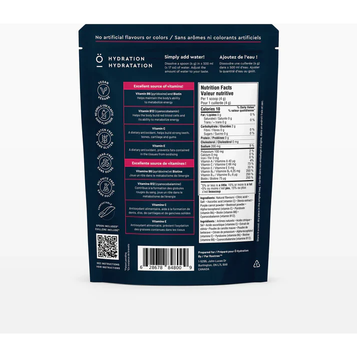 O Hydration - Sugar Free Electrolytes Drink Mix - Strawberry Berries - 100g - Image 2