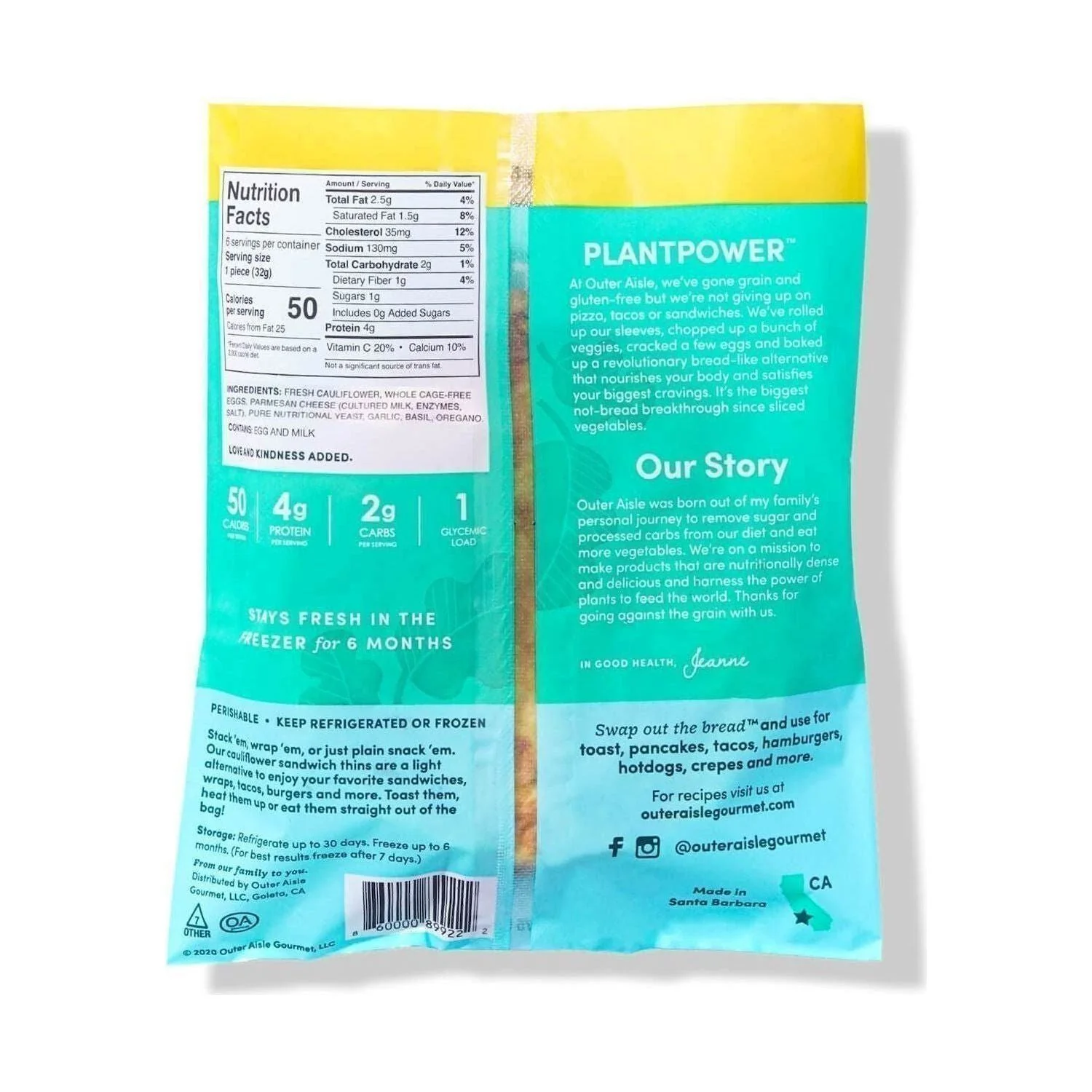 Outer Aisle - Plantpower Sandwich Thins - Italian - 6 per pack - Image 5