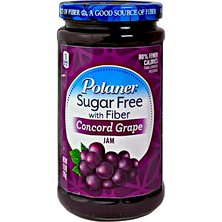 Polaner - Sugar Free Jam with Fiber - Concord Grape - 383g